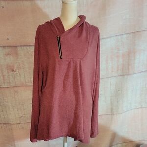Cyanstyle Red Long Sleeve Top